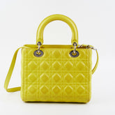 Christian Dior Lady Dior Medium Yellow